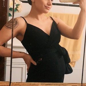 Maternity front bow midi dress
